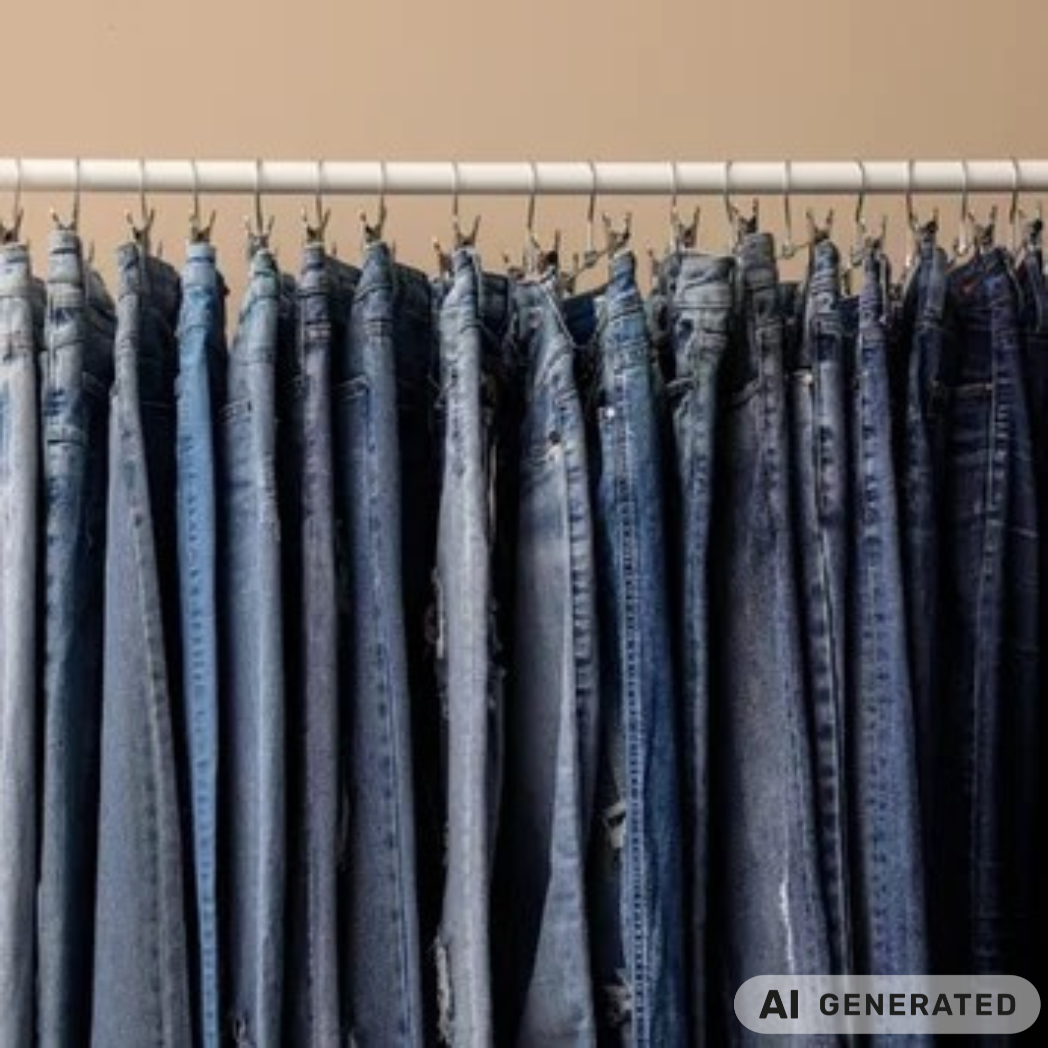 Jeans, Denim, Jeansjacke, blauer Denim, Jeansregal